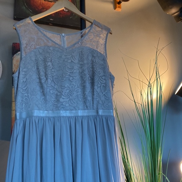 Dress Tells 2XL gray long lace top dressy dress - Picture 8 of 16